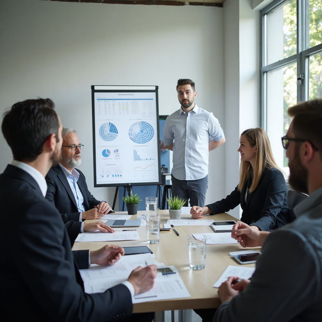 Zespół podczas spotkania strategicznego